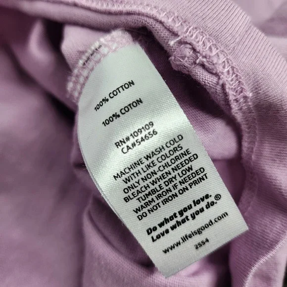 Life is Good Crusher Tee Womens XL Purple Long Sleeve Daisy Graphic T-Shirt - Picture 5 of 5